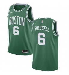 Men Boston Celtics 6 Bill Russell Green Stitched Basketball Jersey