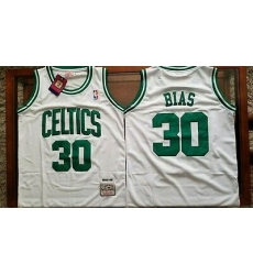 Men Boston Celtis Len Bias White Hardwood Classic Mitchell Ness Jersey