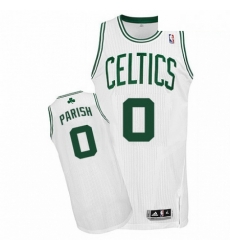 Mens Adidas Boston Celtics 0 Robert Parish Authentic White Home NBA Jersey 