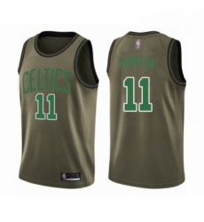 Mens Boston Celtics 11 Enes Kanter Swingman Green Salute to Service Basketball Jersey 