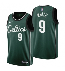 Men's Boston Celtics #9 Derrick White 2022-23 Green City Edition Stitched Jersey