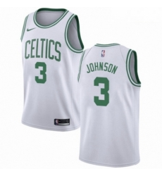 Mens Nike Boston Celtics 3 Dennis Johnson Swingman White NBA Jersey Association Edition