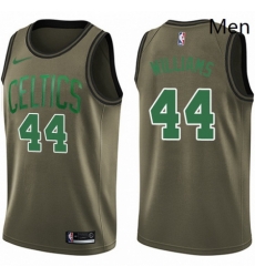 Mens Nike Boston Celtics 44 Robert Williams Swingman Green Salute to Service NBA Jersey 