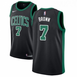 Womens Adidas Boston Celtics 7 Jaylen Brown Authentic Black NBA Jersey Statement Edition