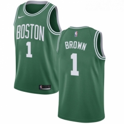 Womens Nike Boston Celtics 1 Walter Brown Swingman GreenWhite No Road NBA Jersey Icon Edition