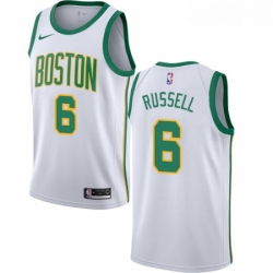 Womens Nike Boston Celtics 6 Bill Russell Swingman White NBA Jersey City Edition