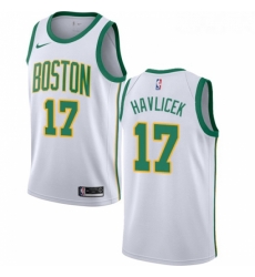 Youth Nike Boston Celtics 17 John Havlicek Swingman White NBA Jersey City Edition