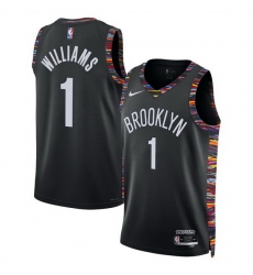 Men Brooklyn Nets 1 Ziaire Williams Black 2025 26 City Edition Stitched Basketball Jersey Men Brooklyn Nets 1 Ziaire Williams Black 2025 26 City Edition Stitched Basketball Jersey