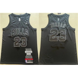 Men Chicago Bulls 23 Michael Jordan Black Stitched Basketball Jersey