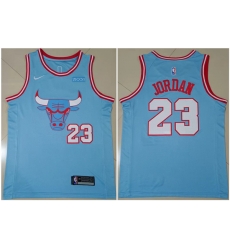 Men Chicago Bulls 23 Michael Jordan Light Blue Stitched Basketball Jersey