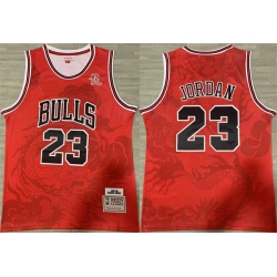 Men Chicago Bulls 23 Michael Jordan Red 1997 98 Throwback Stitched Basketball Jersey