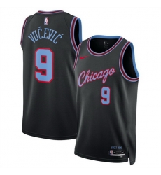 Men Chicago Bulls 9 Nikola Vu u010Devi u0107 Black 2025 26 City Edition Stitched Basketball Jersey