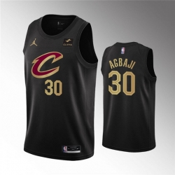 Men Cleveland Cavaliers 30 Ochai Agbaji Black Statement Edition Stitched Basketball Jersey