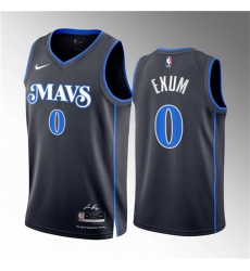 Men Dallas Mavericks 0 Dante Exum Black 2023 24 City Edition Stitched Basketball Jersey