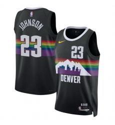Men Denver Nuggets 23 Cameron Johnson Black 2025 26 City Edition Stitched Basketball Jersey Men Denver Nuggets 23 Cameron Johnson Black 2025 26 City Edition Stitched Basketball Jersey