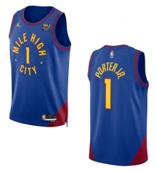 Men Denver Nuggets Jordan Brand Michael Porter Jr. #1 2022 23 Statement Edition Swingman Jersey Blue