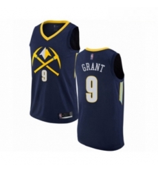 Mens Denver Nuggets 9 Jerami Grant Authentic Navy Blue Basketball Jersey City Edition 