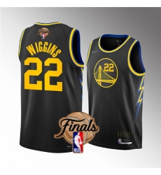 Men's Golden State Warriors #22 Andrew Wiggins 2022 Black NBA Finals Stitched Jersey