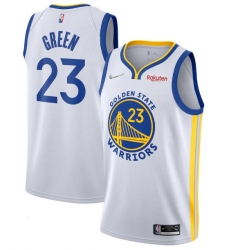 Men's Golden State Warriors #23 Draymond Green White Association Edition 75th Anniversary Swingman Stitched Jersey