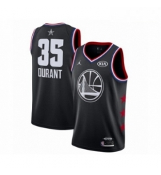 Mens Jordan Golden State Warriors 35 Kevin Durant Swingman Black 2019 All Star Game Basketball Jersey