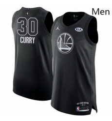 Mens Nike Jordan Golden State Warriors 30 Stephen Curry Authentic Black 2018 All Star Game NBA Jersey