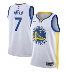 Youth Golden State Warriors 7 Buddy Hield White Association Edition Swingman Stitched Basketball Jersey