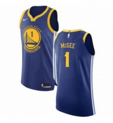 Youth Nike Golden State Warriors 1 JaVale McGee Authentic Royal Blue Road NBA Jersey Icon Edition