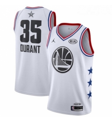 Youth Nike Golden State Warriors 35 Kevin Durant White Basketball Jordan Swingman 2019 All Star Game Jersey