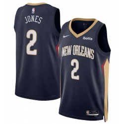 Men New Orleans Pelicans Nike Herbert Jones #2 Navy Swingman Stitched NBA Jersey