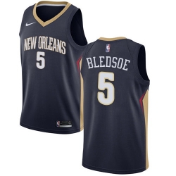 Men Nike New Orleans Pelicans 5 Eric Bledsoe Navy NBA Swingman Icon Edition Jersey