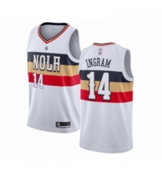 Mens New Orleans Pelicans 14 Brandon Ingram White Swingman Jersey Earned Editio 