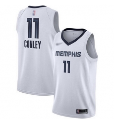 Grizzlies 11 Mike Conley White Basketball Swingman Association Edition Jersey