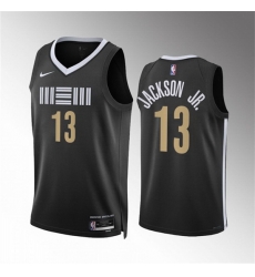 Men Memphis Grizzlies 13 Jaren Jackson Jr  Black 2023 24 City Edition Stitched Basketball Jersey