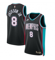 Men Memphis Grizzlies 8 Jaren Jackson Jr Black 2025 Classic Edition Stitched Basketball Jersey Men Memphis Grizzlies 8 Jaren Jackson Jr Black 2025 Classic Edition Stitched Basketball Jersey