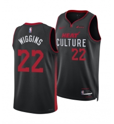 Men Miami Heat 22 Andrew Wiggins Black 2025 City Edition Stitched Basketball Jersey