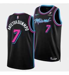 Men Miami Heat 7 Giannis Antetokounmpo Black 2026 Original Vice Nights Swingman Stitched Basketball Jersey Men Miami Heat 7 Giannis Antetokounmpo Black 2026 Original Vice Nights Swingman Stitched Basketball Jersey
