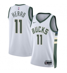 Men Milwaukee Bucks 11 Tyler Herro White 2026 Association Edition Stitched Basketball Jersey Men Milwaukee Bucks 11 Tyler Herro White 2026 Association Edition Stitched Basketball Jersey
