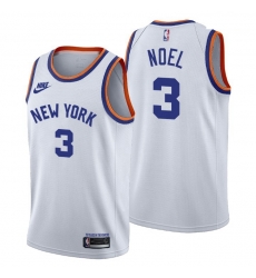 Men New York Knicks 3 Nerlens Noel Men Nike Releases Classic Edition NBA 75th Anniversary Jersey White