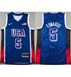 Men USA Basketball Active Player Custom Navy 2024 Olympics Stitched Jersey 484