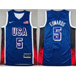 Men USA Basketball Active Player Custom Navy 2024 Olympics Stitched Jersey 484