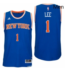 New York Knicks 1 Courtney Lee Road Blue New Swingman Jersey