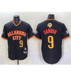 Men Oklahoma City Thunder 9 Alex Caruso Black 2025 Finals Vapor Stitched Baseball Jersey Men Oklahoma City Thunder 9 Alex Caruso Black 2025 Finals Vapor Stitched Baseball Jersey