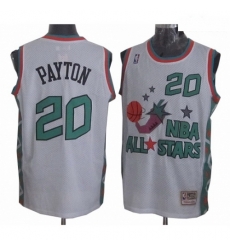 Mens Mitchell and Ness Oklahoma City Thunder 20 Gary Payton Swingman White 1996 All Star Throwback NBA Jersey