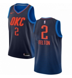 Mens Nike Oklahoma City Thunder 2 Raymond Felton Swingman Navy Blue NBA Jersey Statement Edition 