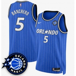 Men Orlando Magic 5 Paolo Banchero Royal 2025 New Generation of Magic Stitched Basketball Jersey