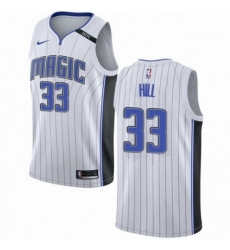 Mens Nike Orlando Magic 33 Grant Hill Authentic NBA Jersey Association Edition