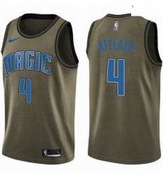 Mens Nike Orlando Magic 4 Arron Afflalo Swingman Green Salute to Service NBA Jersey 