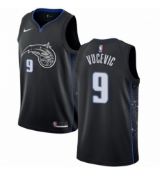 Mens Nike Orlando Magic 9 Nikola Vucevic Swingman Black NBA Jersey City Edition