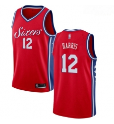 76ers #12 Tobias Harris Red Basketball Swingman Statement Edition Jersey