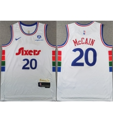 Men Philadelphia 76ers 20 Jared McCain White 2024 25 CityEdition Stitched Jersey